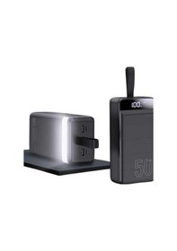 Resim Powerbank Çoklu Şarj Girişi 50.000 Mah Taşınabilir Dijital Göstergeli renkli 