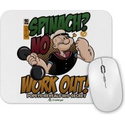 Resim Baskı Dükkanı Popeye Work Out Temel Reis Mouse Pad 