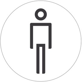 Resim Genel Markalar Erkek Wc Tuvaleti Folyo Dijital Baskı Etiket (sticker) Kapı Üzeri Kendinden Yapışkanlı Pictogram 