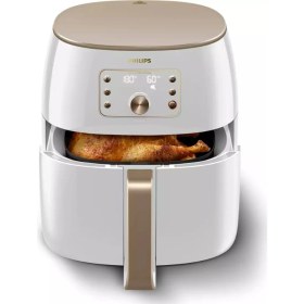 Resim Büyük Kapasiteli Beyaz Premium Yağsız Fritöz, Lezzetli ve Sağlıklı Yemekler Için Idealdir 