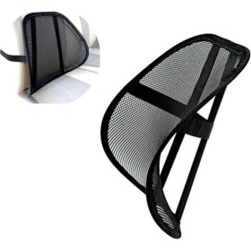 Resim Universal Ortopedik Terletmeyen File Bel Desteği Sırt Minderi Siyah File Tr 