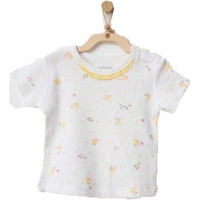 Resim Andywawa Kız Bebek Civciv Desenli Beyaz Tshirt Ac21577 001 