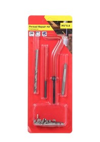 Resim 30 Adet Metrik Diş Onarım Ekleme Kiti M5 M6 M8 M10 M12 M14 Helicoil Araba Pro Yay Aleti M5 0.8 