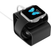 Resim Microcase Apple Watch Uyumlu Seri 5 40 mm Için Alüminyum Şarj Standı - Siyah 