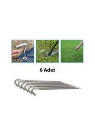 Resim Madfox Skewer C-kafa Çadır Kazığı 18cm 6pcs Beyaz 