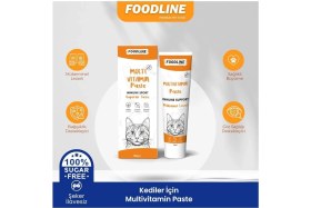 Resim Foodline Multivitamin Kedi Malt Macun 100 Gr, Kediler Için Bağışıklık Sistemini Destekleyici 