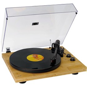 Resim Lenco LBT-335BA Bambu Gövdeli Bluetoothlu Ortofon 2M Kırmızı Kartuşlu Pikap 