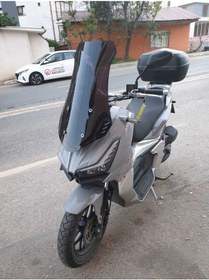 Resim Motocam Motolüx Wow 150 Ön Cam 2023-2026 Model 65cm Siyah Renkli 4mm Orta Boylu 