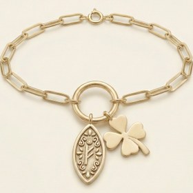Resim FEHU BEREKET/ZENGİNLİK SEMBOLÜ BİLEKLİK - XXlarge (20-22cm) / Gold 