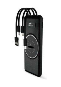 Resim Wireless Powerbank 10000 Mah Led Ekranlı Dahili Kablolu Hızlı Şarj 