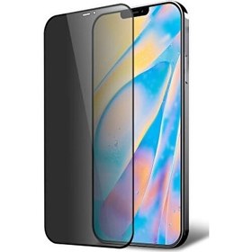 Resim Dafoni Apple iPhone 12 / 12 Pro 6.1" Privacy Tempered Glass Premium Cam Ekran Koruyucu Siyah 