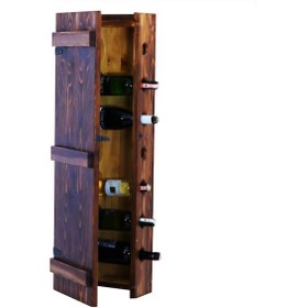 Resim Rustik Ahşap Şaraplık-Şişe Dolabı 