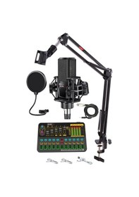 Resim Midex Mx-2020 Platinium Set Efektli Ses Kartı Mikrofon Stand Kayıt Canlı Yayın Seti - Pc ve Telefon 