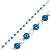 Resim Silver Evil Eye Women's Bracelet 