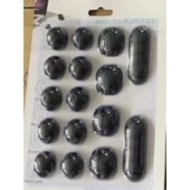 Resim TeknoBaran Yapışkanlı Kablo Sabitleyici Düzenleyici 16'lı Paket 