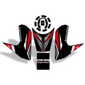 Resim GP Kompozit Bajaj Pulsar N/F 250 2022-2024 Uyumlu Tank Pad Siyah 