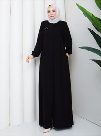Resim moda asmila Özel Günler İçin Terletmez Ferace Broş Hediyeli 