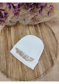 Resim Pamuklu Kız Bebek/ Çocuk 3'lü Takım - Sincap Nakışlı & Şapkalı Takım Ekru 