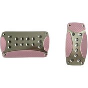 Resim Xuweiwei 2.5mm Kaydırmaz Oksitlenmiş Havacılık Alüminyum Pedal - Gümüş Pembe Karbon Desenli 