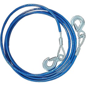 Resim Döküm Kancalı Araba Çelik Çekme Halatı 2 Ton Izoleli 2,5 Metre 4,5 Mm Kalınlık 