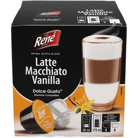 Resim Vanilyalı Latte Macchiato - Café René Dolce Gusto için 16 kapsül. 