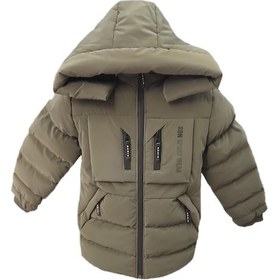 Resim Life For Moda Erkek Çocuk İçi Peluş Astarlı Çıkarılabilir Kapüşonlu Su Geçirmez Mont 2042 Haki Yeşili 