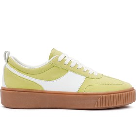 Resim Derimod ACBC x Derimod Kadın Sarı Bağcıklı Süet Sneaker 25SFD435210 