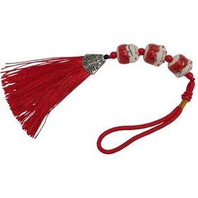 Resim Üçlü Kırmızı Maneki Neko Şans Kedisi Araba Süsü No.5k 
