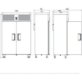 Resim Galleyz Dik Tip Dondurucu - 2 Kapılı - 140X77XX210 cm 