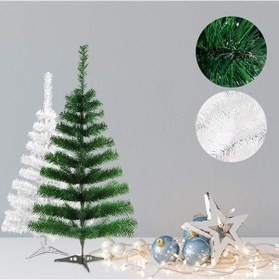 Resim 120 Cm Beyaz Ve Yeşil Yılbaşı Çam Ağacı Seti Ve 35 Adet Süs 