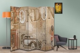 Resim Mimari Temalı Özel Tasarım Paravan Room Divider 180 x 200 cm 
