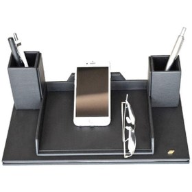 Resim Tabac Deri Masa Üstü Telefon Ve Gözlük Tutucu - 362 