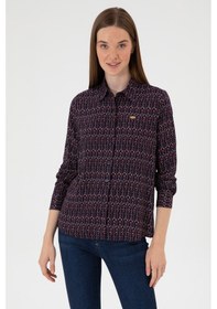 Resim U.S. Polo Assn. Kadın Lacivert Uzun Kollu Gömlek 50316381-VR033 