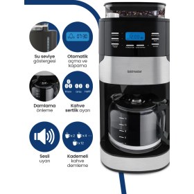 Resim Goldmaster Proexpert Öğütücülü Otomatik Filtre Kahve Makinesi 