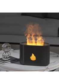 Resim 200ml Alev Efektli Hava Nemlendirici, Sessiz Ultrasonik Usb Aromaterapi Difüzör Ev Ofis Kullanımı 