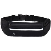 Resim Dofolink Spor Bel Çantası, Su Şişesi Taşıyıcı, Erkek Ve Kadın İçin Koşu Bisiklet Turizm, Yalıtkan Nylon, Yansıtıcı Bant, Siyah Siyah 