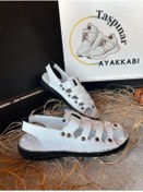 Resim Taşpınar Ayakkabı Taşpınar %100 Deri Ortopedik Erkek Yazlık Rahat Sandalet Terlik 40-44 