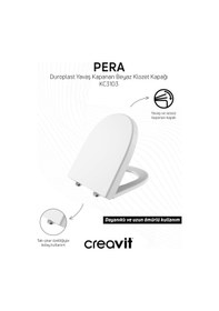 Resim Creavit Mare Rim-off Asma Klozet V Duroplast Kapak Set Beyaz 