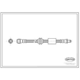 Resim CORTECO 19035287 Fren Hortumu On 570Mm W164 X164 05 1644200348 (WP991813) 