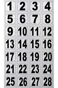 Resim sıradışıhediyem METAL DOLAP NUMARASI NUMARASI MASA NUMARASI DAİRE KAPI NUMARASI METAL LEVHA 1 DEN 28 E KADAR 