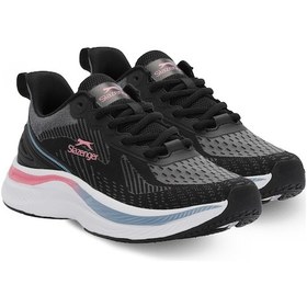 Resim Slazenger WETFORD Kadın Siyah / Koyu Gri Koşu & Yürüyüş Spor Ayakkabısı 