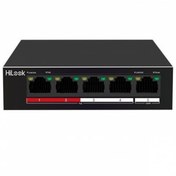 Resim HILOOK NS-0105P-35(B), 5 Port, Megabit, 4 Port PoE, 35W, +1 Port Megabit Uplink, Long Range 250Metre, Yönetilemez, Masaüstü Switch 