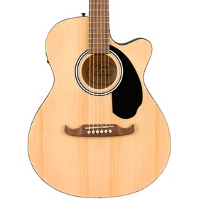 Resim Fender FA-135CE Concert Elektro Akustik Gitar - Natural / Walnut 