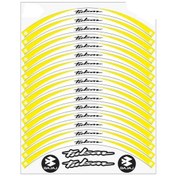 Resim Bajaj Pulsar Rs 200 Jant Şeridi Beyaz-Sarı 519842639 