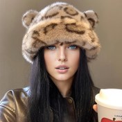 Resim Kadınlar İçin Ayık Kulaklı Peluş Yapay Tüy Şapka - Sıcak, Şık Bere, Noel Hediyesi Fikri, Şenlikli Tatil Şapkası | Şık Kışlık Bere | Mimari ve Soğuk Havada Giyilebilir 