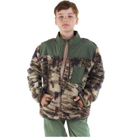 Resim Denokids Haki Erkek Çocuk Peluş Mont Renkli 