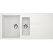 Resim Peramics Aqua 60 - Beyaz - 1.5 Göz Granit Eviye 