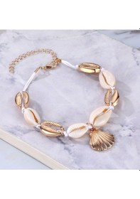 Resim Brezza Lusso Jewelry Vintage Style Doğal Deniz Kabuğu Bayan Ayak Halhal Çok Renkli 