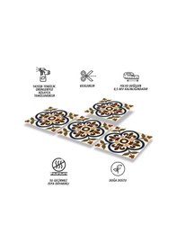 Resim Tink Kendinden Yapışkanlı Renkli Fas05 Desenli Pvc Karo 30x30 Cm 