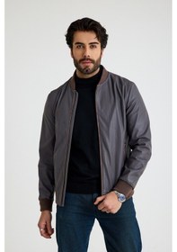 Resim Franko Armondi Klasik Erkek Deri Ceket E53-kd-2904-24144 Mouse 